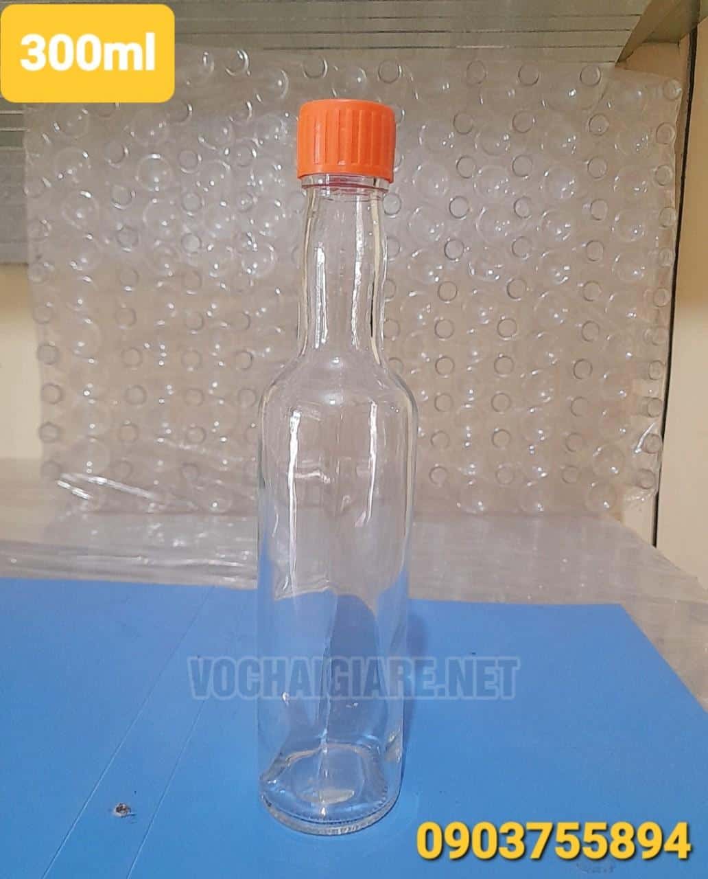 Chai thủy tinh MEN 300ml nắp nhôm