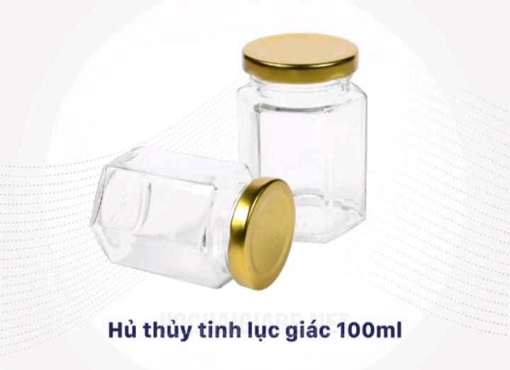 Hũ thủy tinh lục giác 100ml - Hình ảnh 3