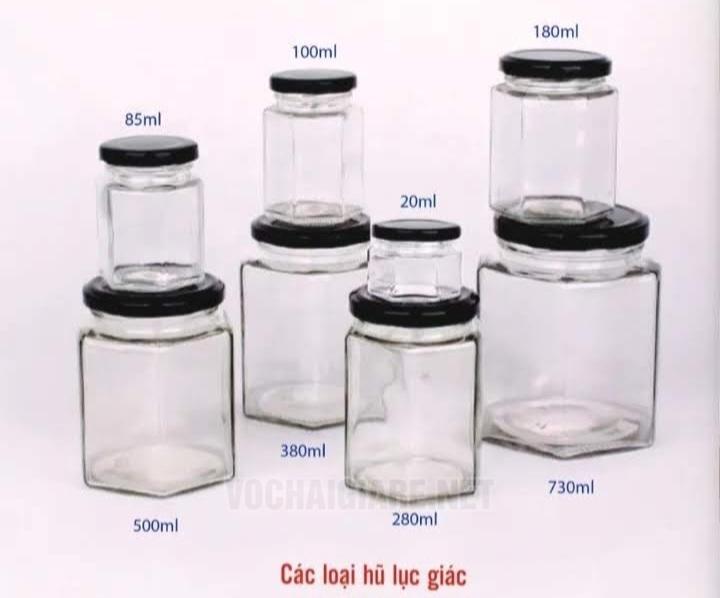 Hũ thủy tinh lục giác 100ml - Hình ảnh 4