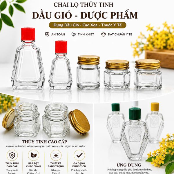 Vỏ chai lọ dầu gió