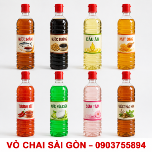 Chai Nhựa PET Gân Tròn 900ml