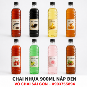 Chai Nhựa PET Gân Tròn 900ml